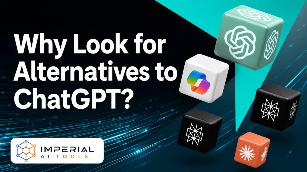 Why look for ChatGPT alternatives with AI tool logos and Imperial AI Tools branding.