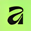Affinity Photo logo, lowercase "a" icon on lime green background
