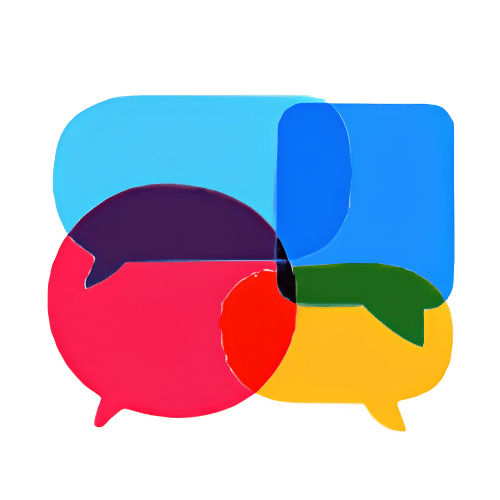 Chaskiq Chaskiq logo – overlapping colorful chat bubble icons representing multi-channel messaging platform