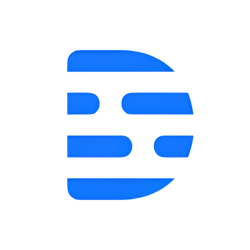 Descript Descript logo – blue circular icon with abstract text lines