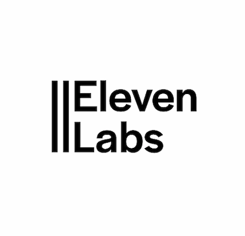 ElevenLabs dashboard on a laptop with ElevenLabs AI Review text