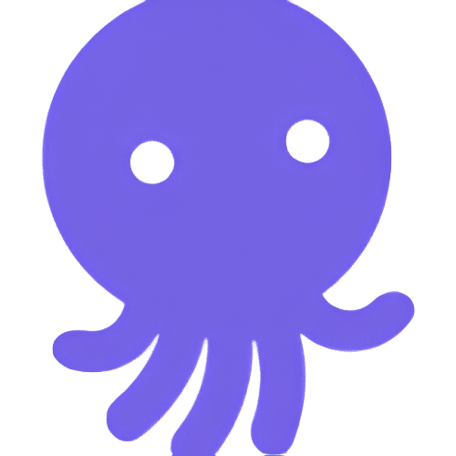 EmailOctopus EmailOctopus logo, purple octopus mascot icon representing email marketing software