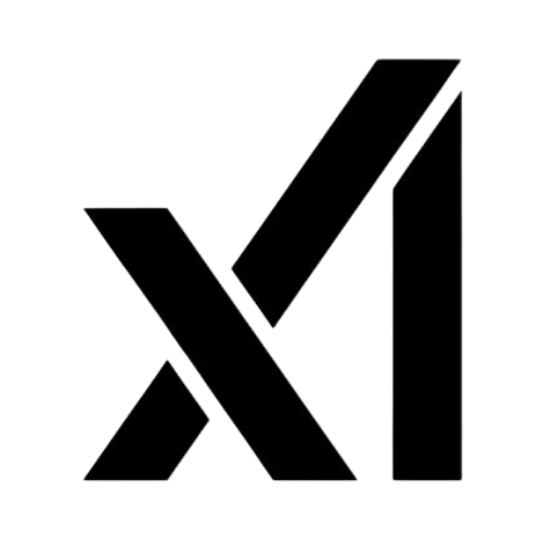 Grok by xAI logo Grok by xAI logo with a black stylised xAI icon on a transparent background.