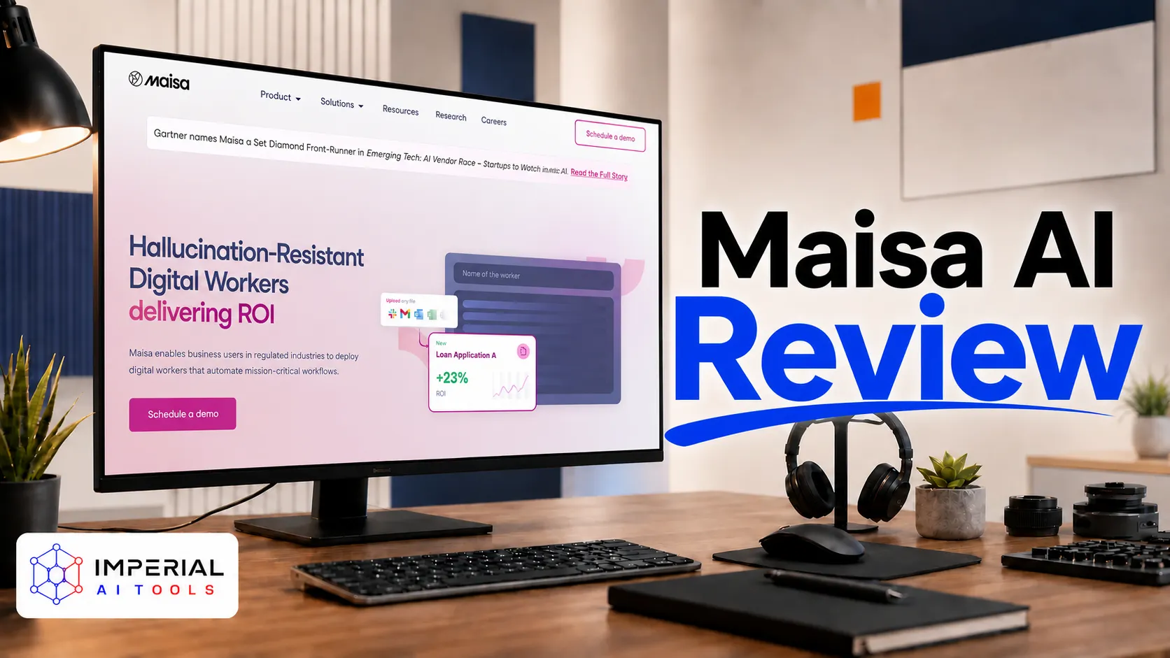 Maisa AI digital workers platform shown on a laptop screen