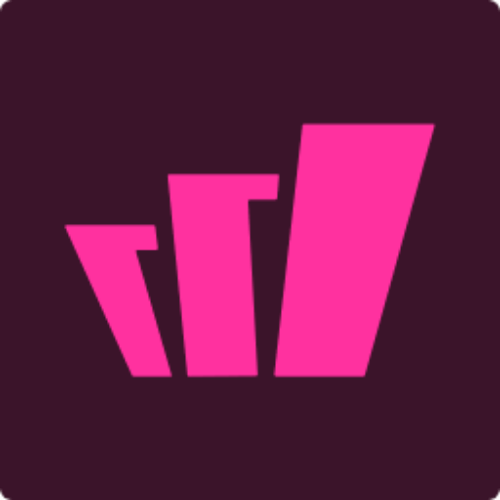 Quizizz Quizizz logo, dark maroon icon with pink ascending bar chart, gamified quiz and assessment platform