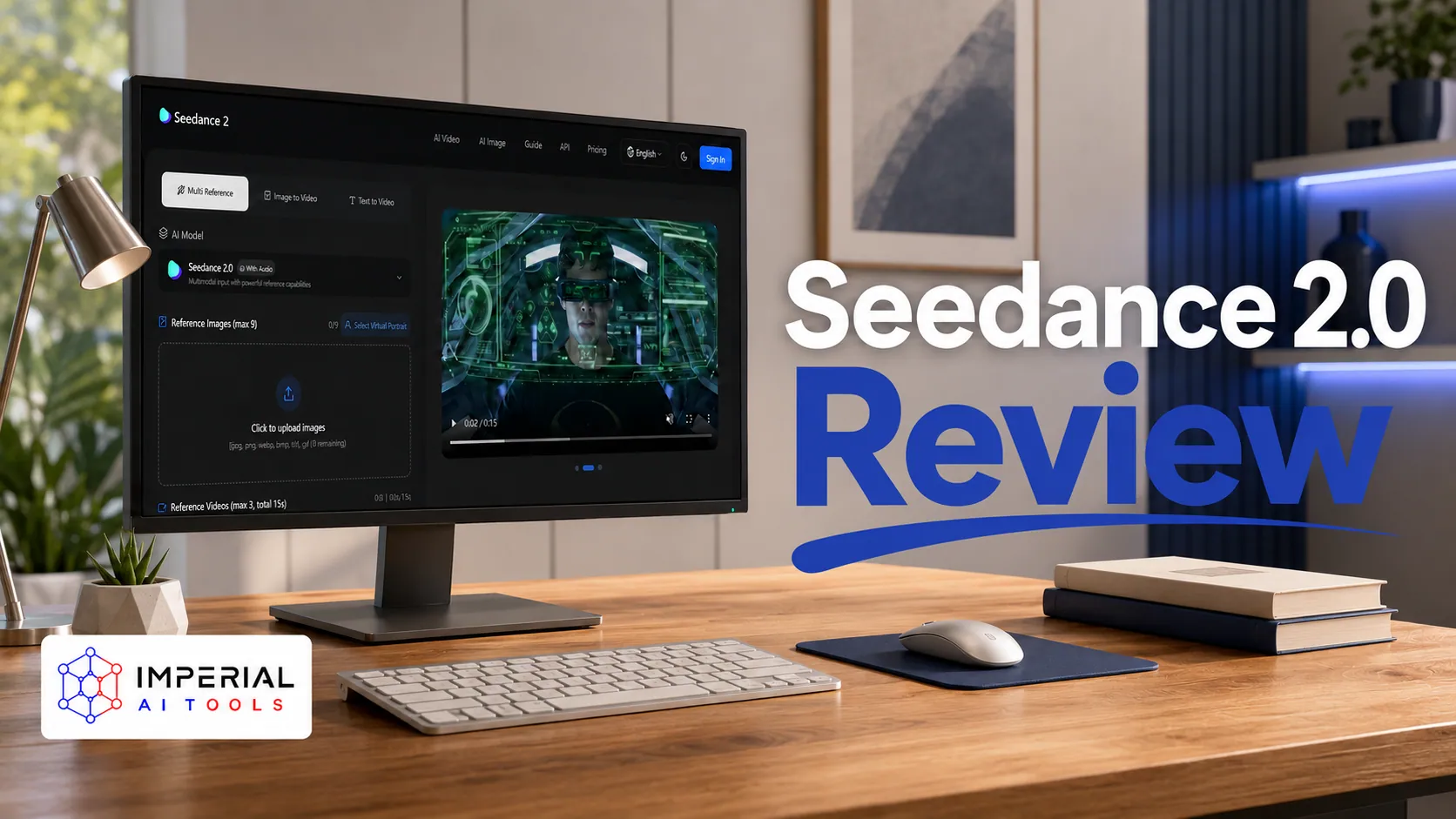 Seedance AI video generation model shown on a laptop screen