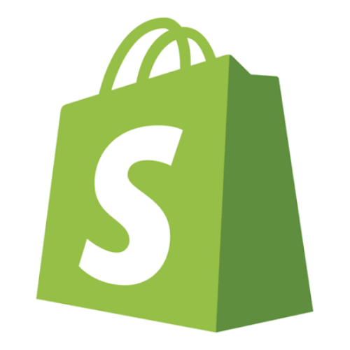 Shopify Shopify logo, green shopping bag icon with S brand mark