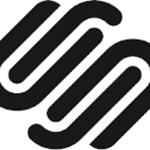 Squarespace Squarespace logo icon, black interlocking wave brand mark