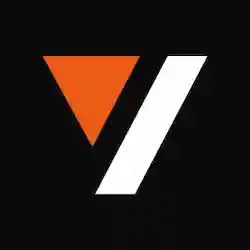 VideoDB logo with an orange inverted triangle and white diagonal bar on a black background.