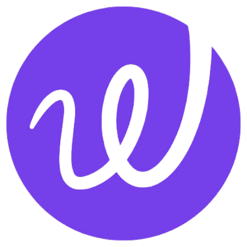 Word-tune Wordtune logo featuring a purple circular icon with a stylised lowercase W