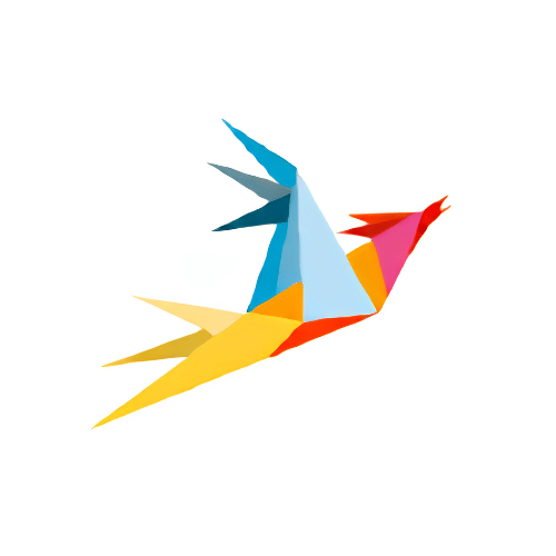 Zammad Zammad logo – colorful geometric origami bird icon representing customer service software.