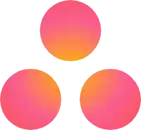 Asana AI logo featuring three pink, orange, and purple gradient circles arranged in a triangular formation.