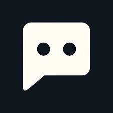chatterbox Chatterbox AI logo, cream speech bubble icon with two dots