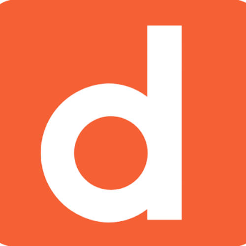 duda Duda logo icon, orange square with lowercase d brand mark