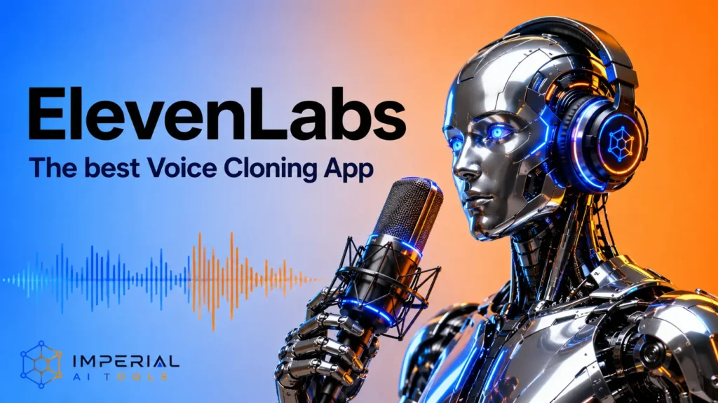PlayHT AI text-to-speech platform displayed on a smartphone beside a studio microphone and audio waveform.