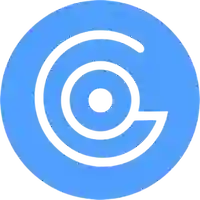 GPTZero.me logo featuring a blue circular design with concentric rings and a central dot.