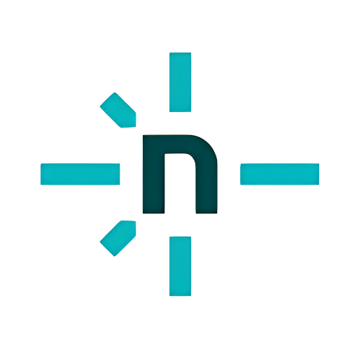 netlify Netlify logo: teal 'N' icon with radiating line accents on white background