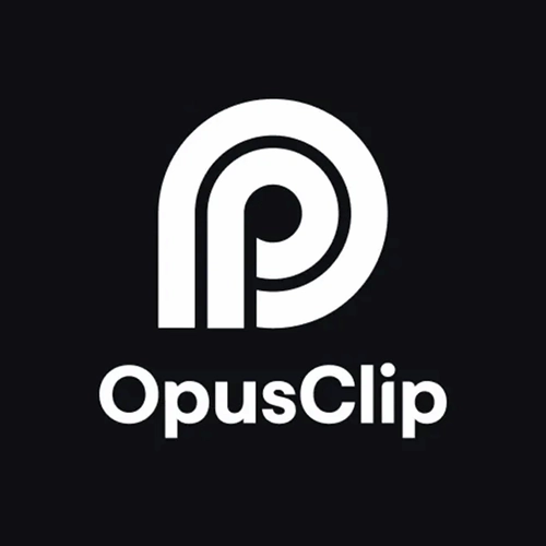 OpusClip AI video clipping tool shown on a laptop screen