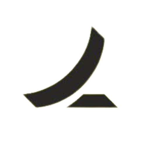 ramp Ramp logo, black upward curve icon on white background