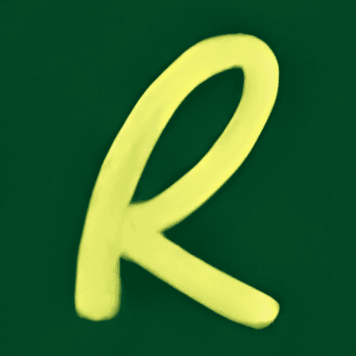 relay Relay logo, yellow handwritten "R" icon on dark green background