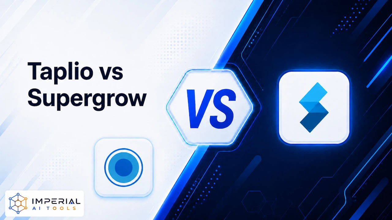 Taplio vs Supergrow comparison of AI-powered LinkedIn content creation tools.