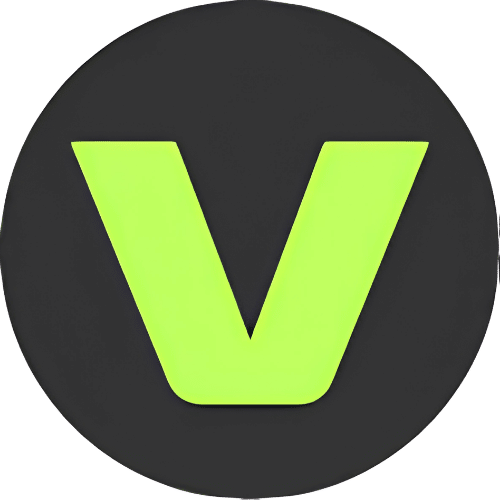 veed.io VEED.IO logo – green V icon on dark circular background