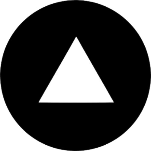 vercel Vercel logo: white triangle icon on black circular background