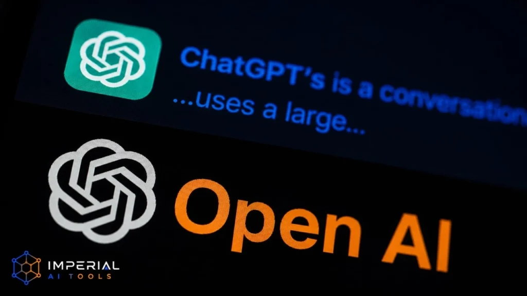 ChatGPT and OpenAI artificial intelligence technology interface showing AI chatbot capabilities and language model features