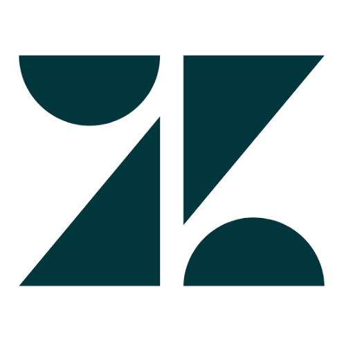 zendesk Dark teal geometric "Z" icon made of a triangle, rectangle, and quarter-circle shapes
