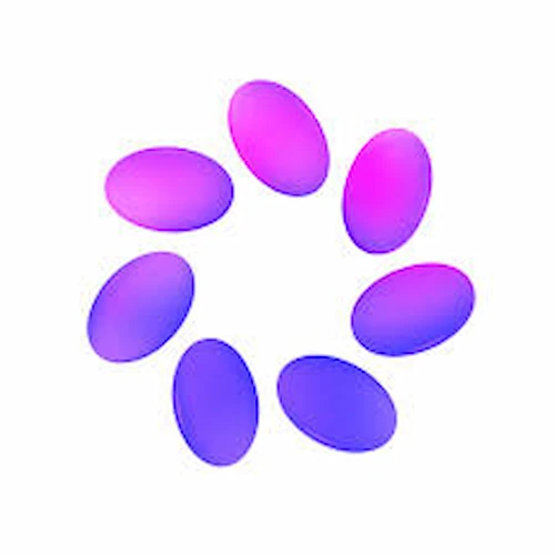 Meta AI logo featuring a purple and pink gradient circular symbol on a dark navy background