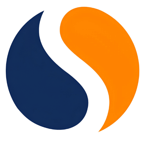Similarweb Similarweb logo, a yin-yang inspired swirl icon in navy blue and orange