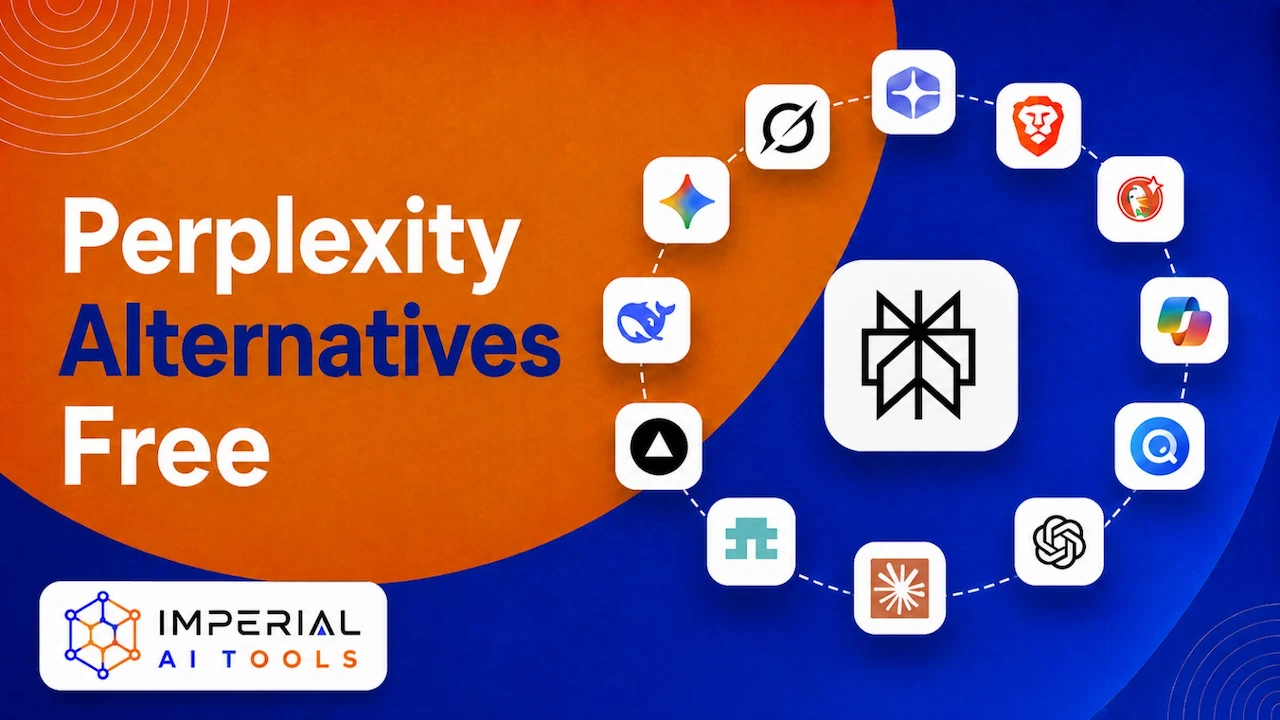 Best Perplexity Alternatives Free in 2026, featuring popular AI search and research tools.