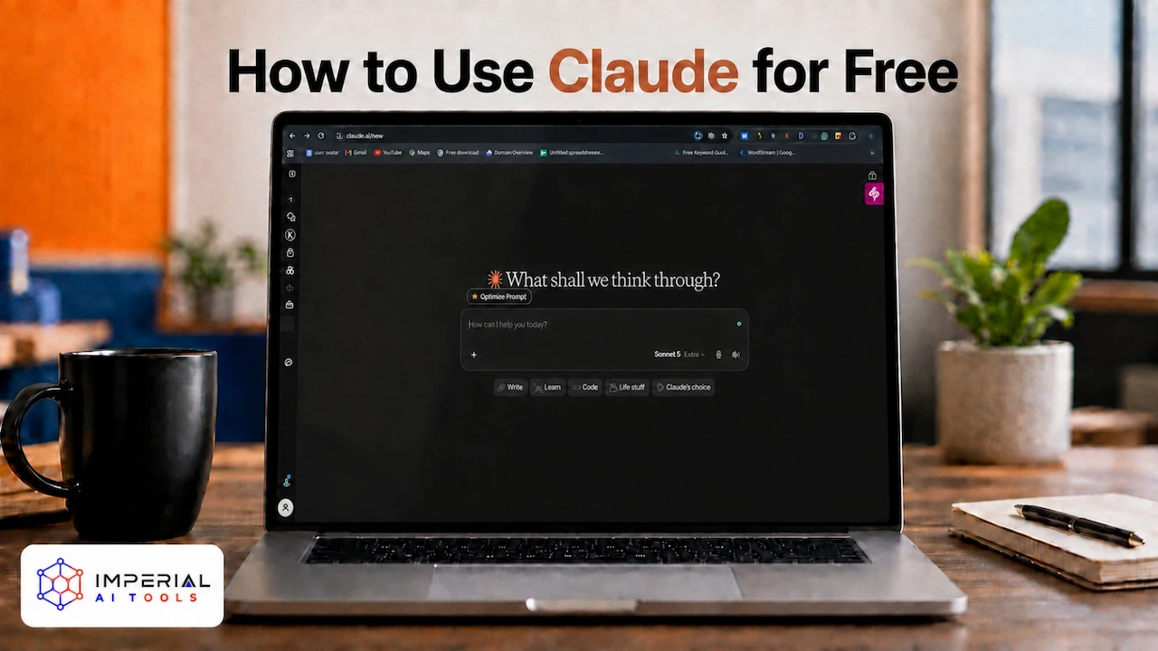 How to use Claude for free on a laptop with the Claude AI chat interface open