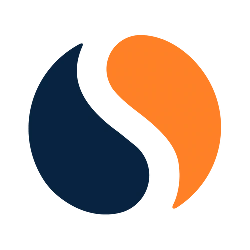 Similarweb logo featuring orange and dark-blue curved shapes forming a stylized circular symbol.