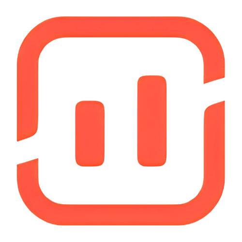 keyword-surfer Keyword Surfer logo, red rounded square icon with bar chart symbol, free keyword research browser extension.