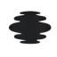 Captions-ai White rounded-square icon with three stacked black oval/wave shapes forming a totem-like pattern