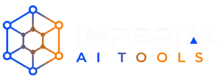 Imperial AI Tools logo with blue and orange geometric icon and white brand text